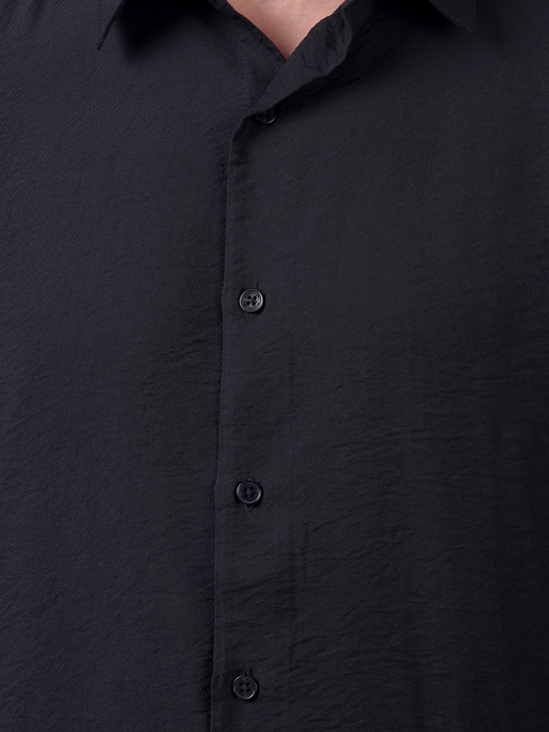 Numero Uno Men Solid Black Regular Fit Shirt